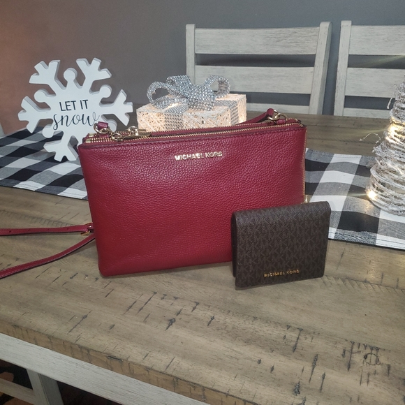 Mulberry and dark brown MK purse and wallet - Picture 1 of 5